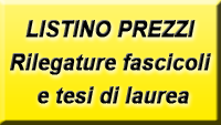 Listino prezzi rilegature fascioli e tesi di laurea